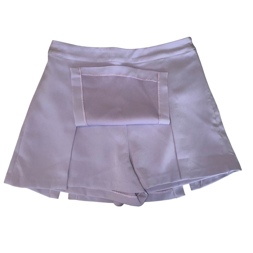 Endless Rose Piper Skort Women Lilac Pleated Mini Skort Size Large - Picture 3 of 7